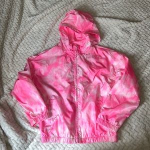 Gap Girls Pink Hooded Windbreaker Size XL